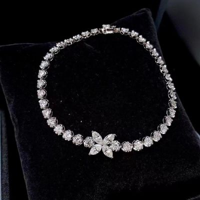 0.40ct-0.49ct D Лабораторно выращенный бриллиант королевский бриллиант покрытый золотом браслет полный бриллиант