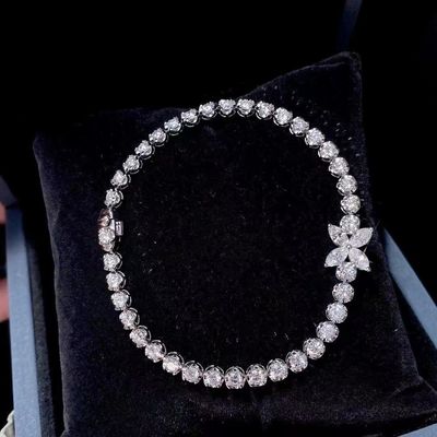 0.40ct-0.49ct D Лабораторно выращенный бриллиант королевский бриллиант покрытый золотом браслет полный бриллиант