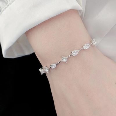 14K Brilliance Lab Взрослый мужчина сделал бриллиантовые браслеты Звездный стиль моды