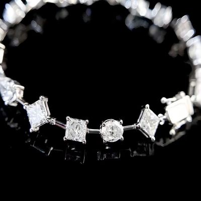 14K Brilliance Lab Взрослый мужчина сделал бриллиантовые браслеты Звездный стиль моды