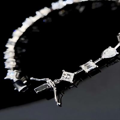 14K Brilliance Lab Взрослый мужчина сделал бриллиантовые браслеты Звездный стиль моды