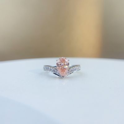 18K Белое золото Алмазный кольцо Коллекция настраиваемая лаборатория Алмазные украшения с бриллиантами